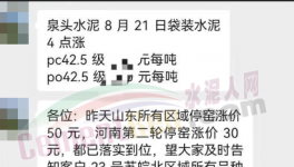 沸騰了！又漲50元/噸！10多個省市水泥價格反彈！