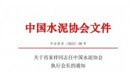 重磅！肖家祥任水泥協(xié)會(huì)執(zhí)行會(huì)長(zhǎng)！